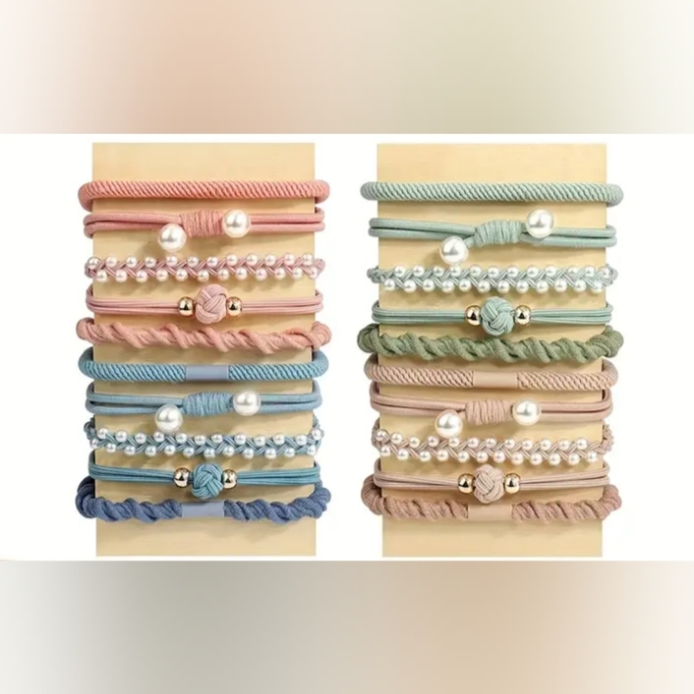 2 pack boho pearl bracelets